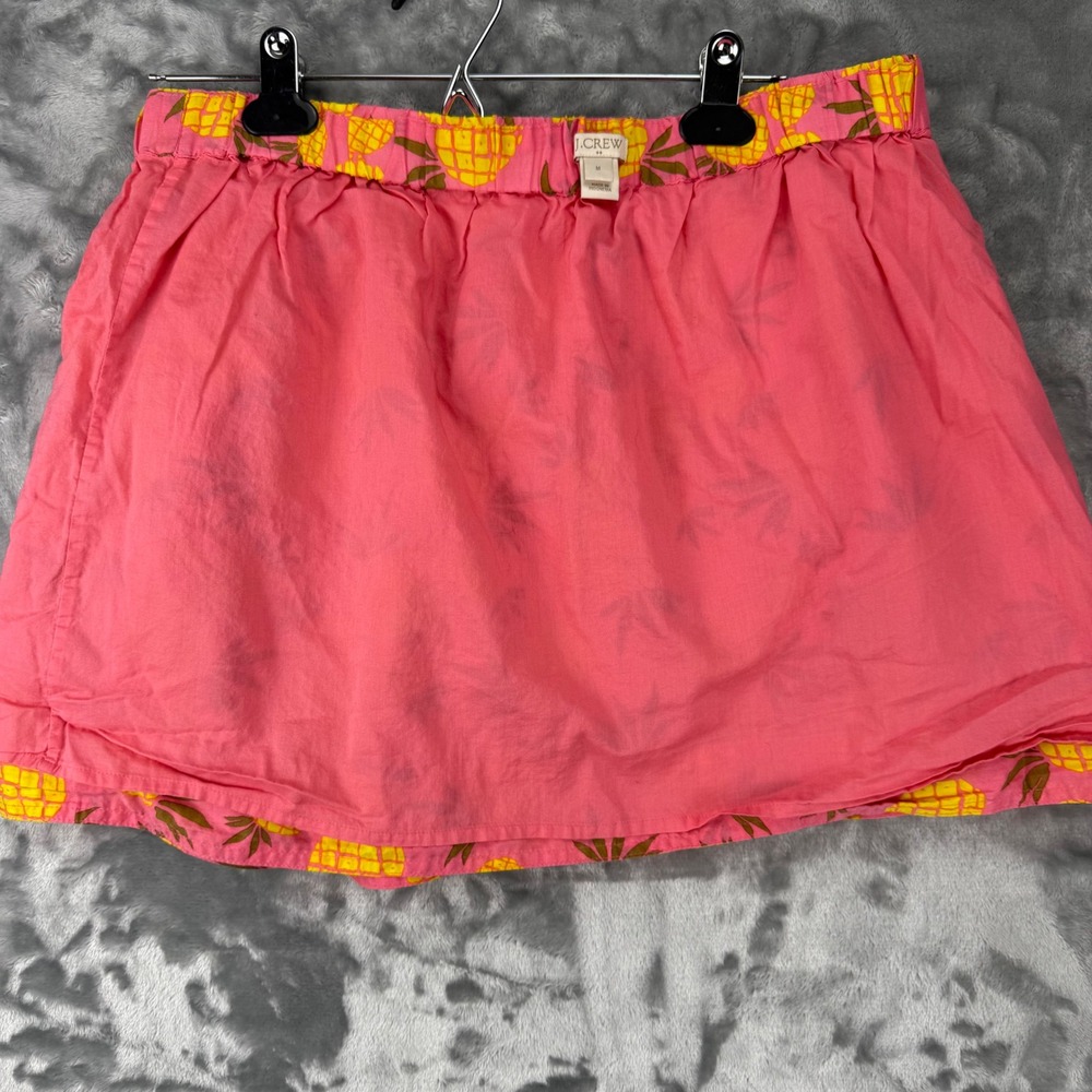 J.Crew Pink Pineapple Print Cotton Mini Skirt Womens Medium 37577 SP 17 - Picture 14 of 16